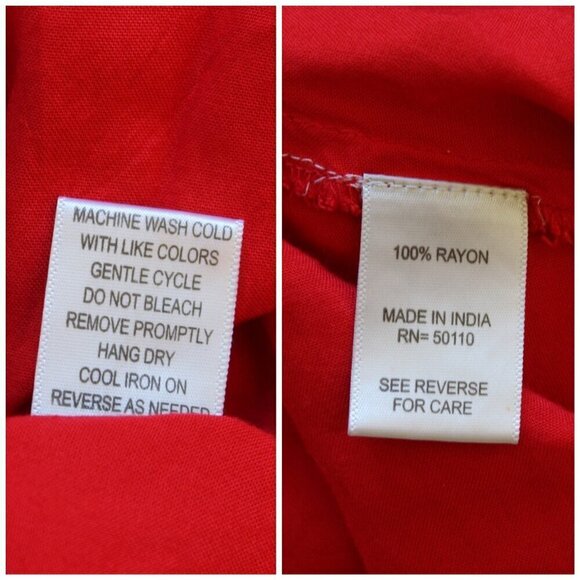 Feathers Embroidered Red Floral Boho Women's Top Small Bell Sleeves Off Shoulder - Picture 8 of 9